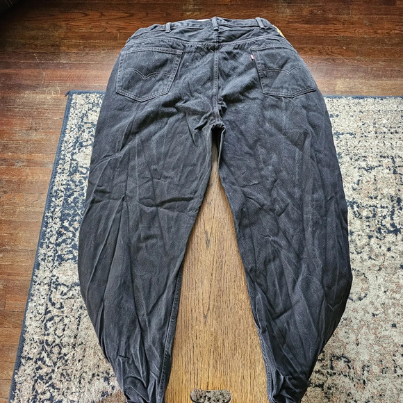 Levi's 550 Faded Black Relaxed Fit straight Leg Jeans Size Men's 46x32 - Picture 5 of 14
